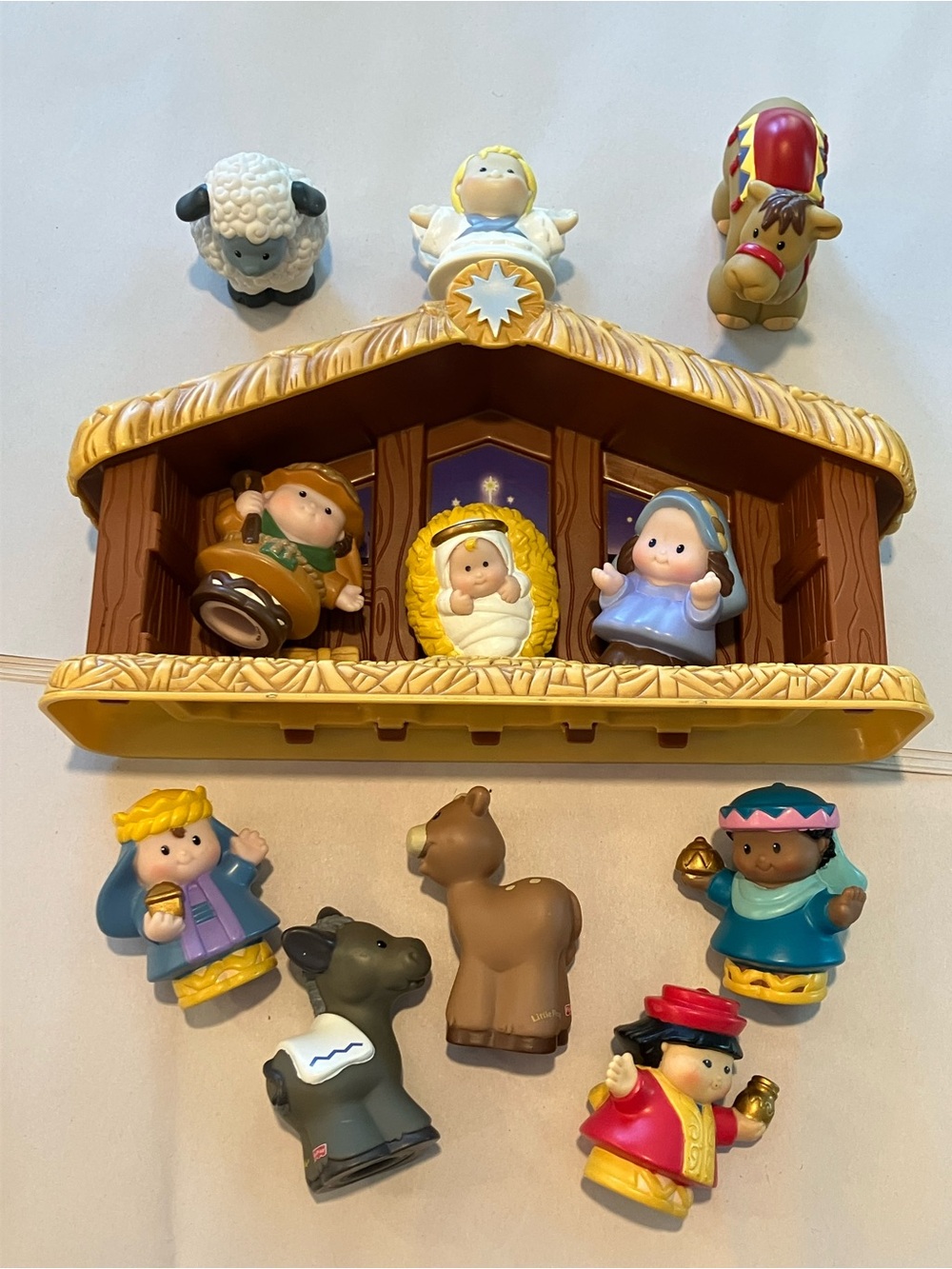 Vintage 2002 Fisher Price Little People 12 Piece Nativity Set